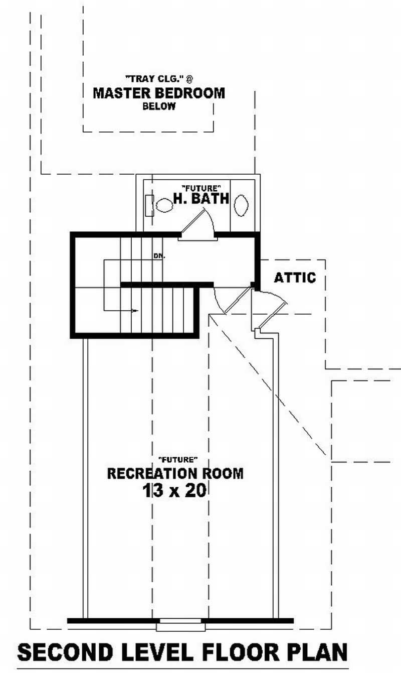 Floor Plan Second Story of French Plan #170-2969