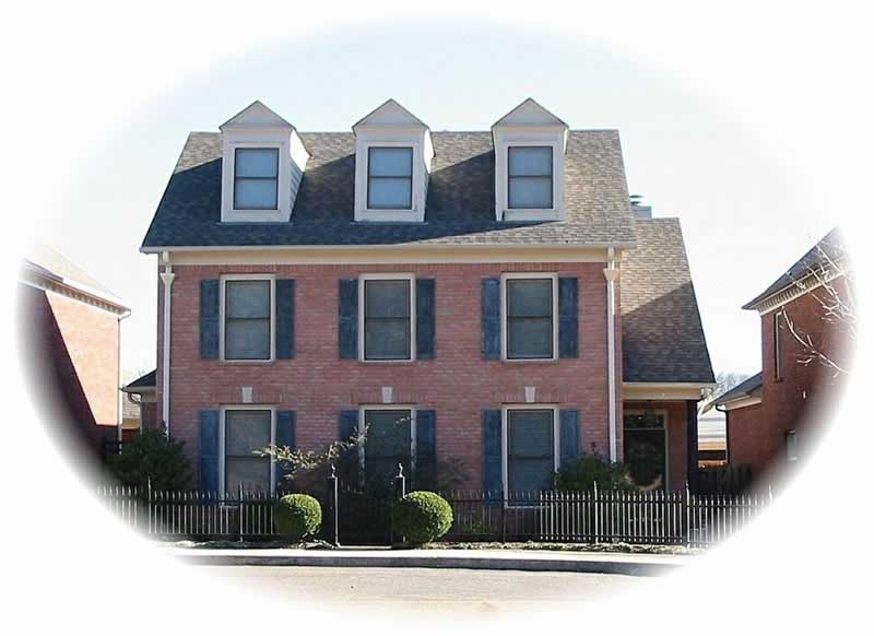 Front view of French home (ThePlanCollection: House Plan #170-2975)