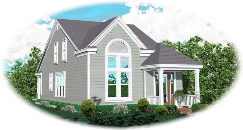 Front view of Coastal home (ThePlanCollection: House Plan #170-2991)