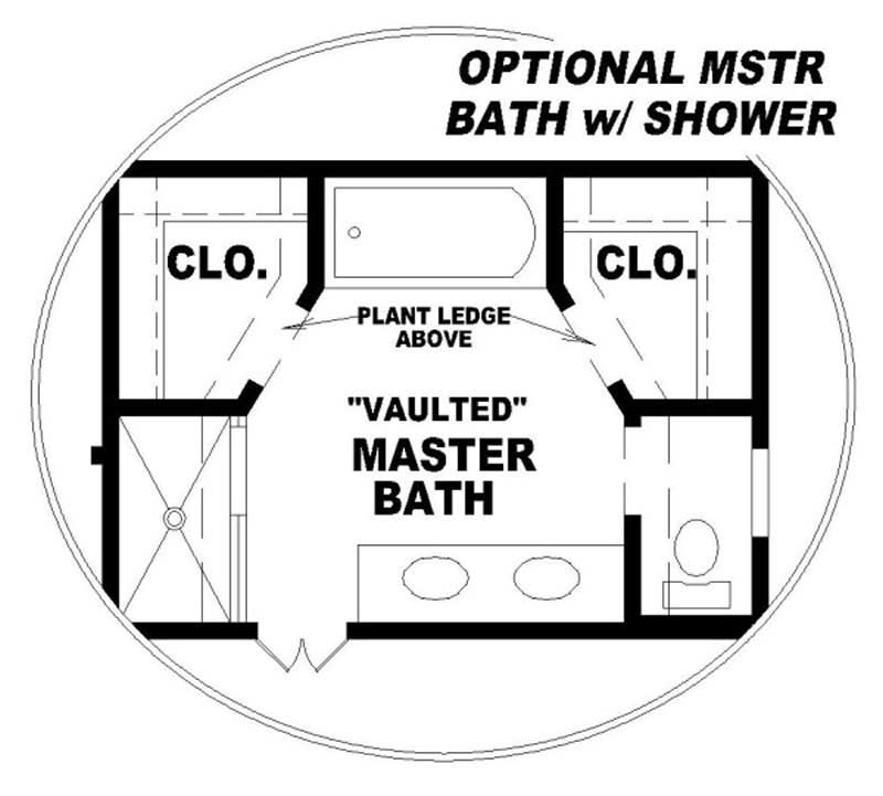 Master Bathroom of this 3-Bedroom, 1539 Sq Ft Plan - 170-2991