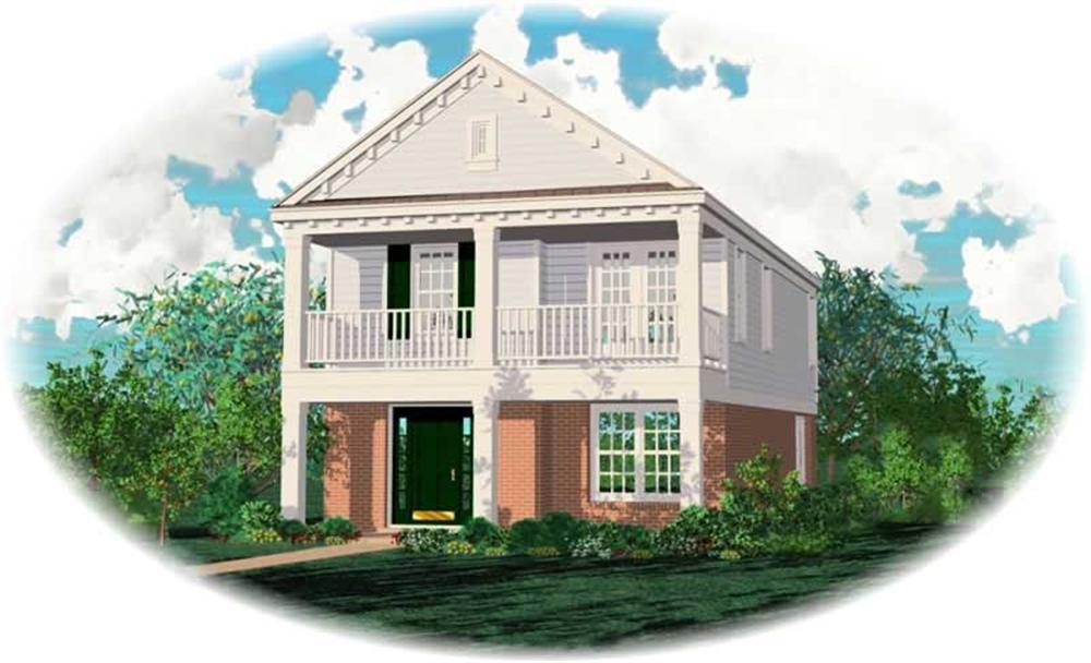 Front view of Craftsman home (ThePlanCollection: House Plan #170-3000)