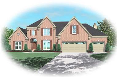 3-Bedroom, 2887 Sq Ft French House Plan - 170-3008 - Front Exterior