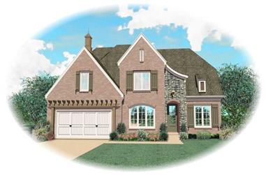 4-Bedroom, 3261 Sq Ft Country House Plan - 170-3021 - Front Exterior