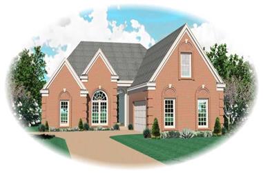 3-Bedroom, 2555 Sq Ft French House Plan - 170-3022 - Front Exterior