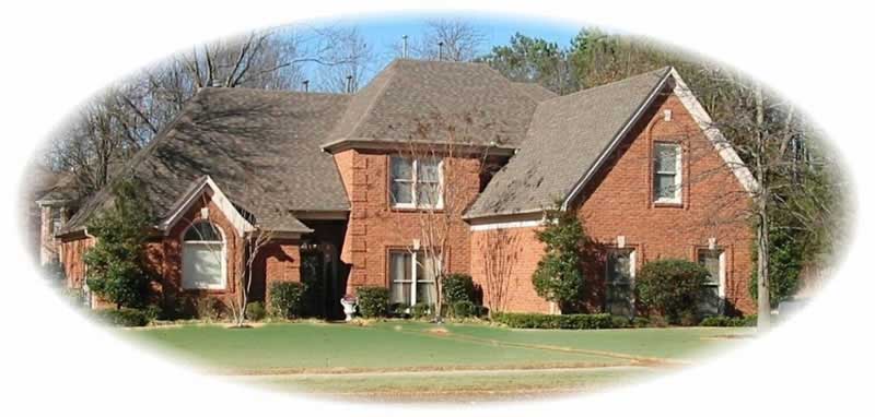 Front view of Luxury home (ThePlanCollection: House Plan #170-3032)