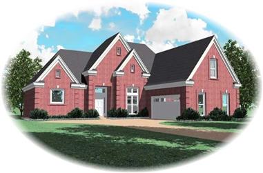 4-Bedroom, 2572 Sq Ft French House Plan - 170-3040 - Front Exterior
