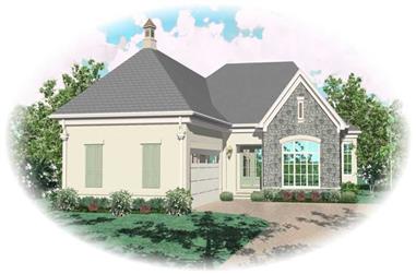 4-Bedroom, 3246 Sq Ft French House Plan - 170-3045 - Front Exterior
