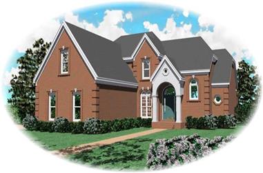 3-Bedroom, 3258 Sq Ft French House Plan - 170-3052 - Front Exterior