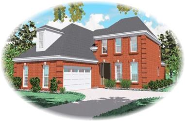 3-Bedroom, 2457 Sq Ft French House Plan - 170-3061 - Front Exterior