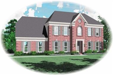 4-Bedroom, 2412 Sq Ft French House Plan - 170-3078 - Front Exterior