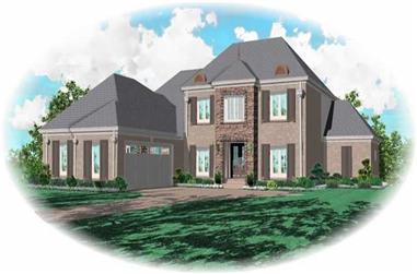 3-Bedroom, 3634 Sq Ft Country House Plan - 170-3115 - Front Exterior