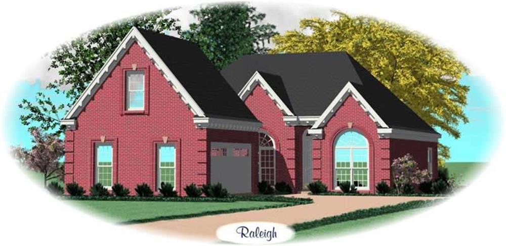 Front view of Traditional home (ThePlanCollection: House Plan #170-3116)