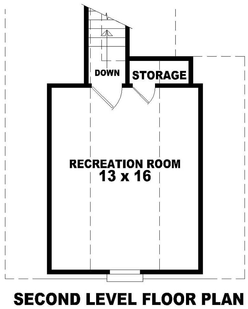Floor Plan Second Story of Traditional Plan #170-3116