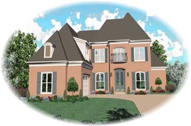 4-Bedroom, 3193 Sq Ft Country House Plan - 170-3124 - Front Exterior