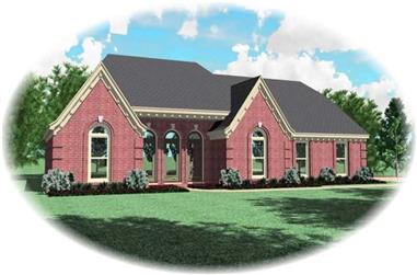 3-Bedroom, 2485 Sq Ft French House Plan - 170-3137 - Front Exterior