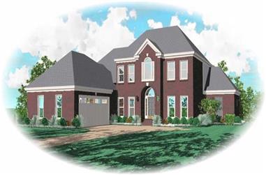 3-Bedroom, 2824 Sq Ft French House Plan - 170-3140 - Front Exterior