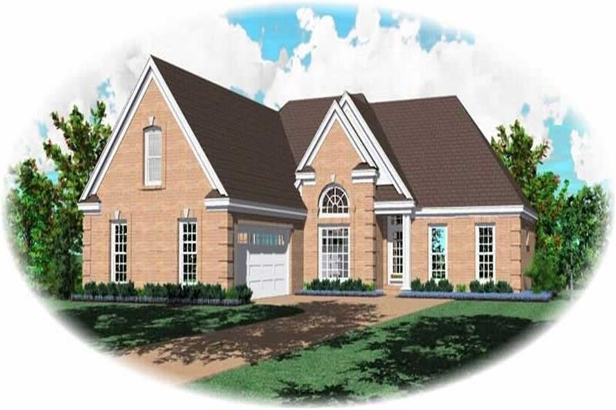 3-Bedroom, 2000 Sq Ft French House Plan - 170-3170 - Front Exterior