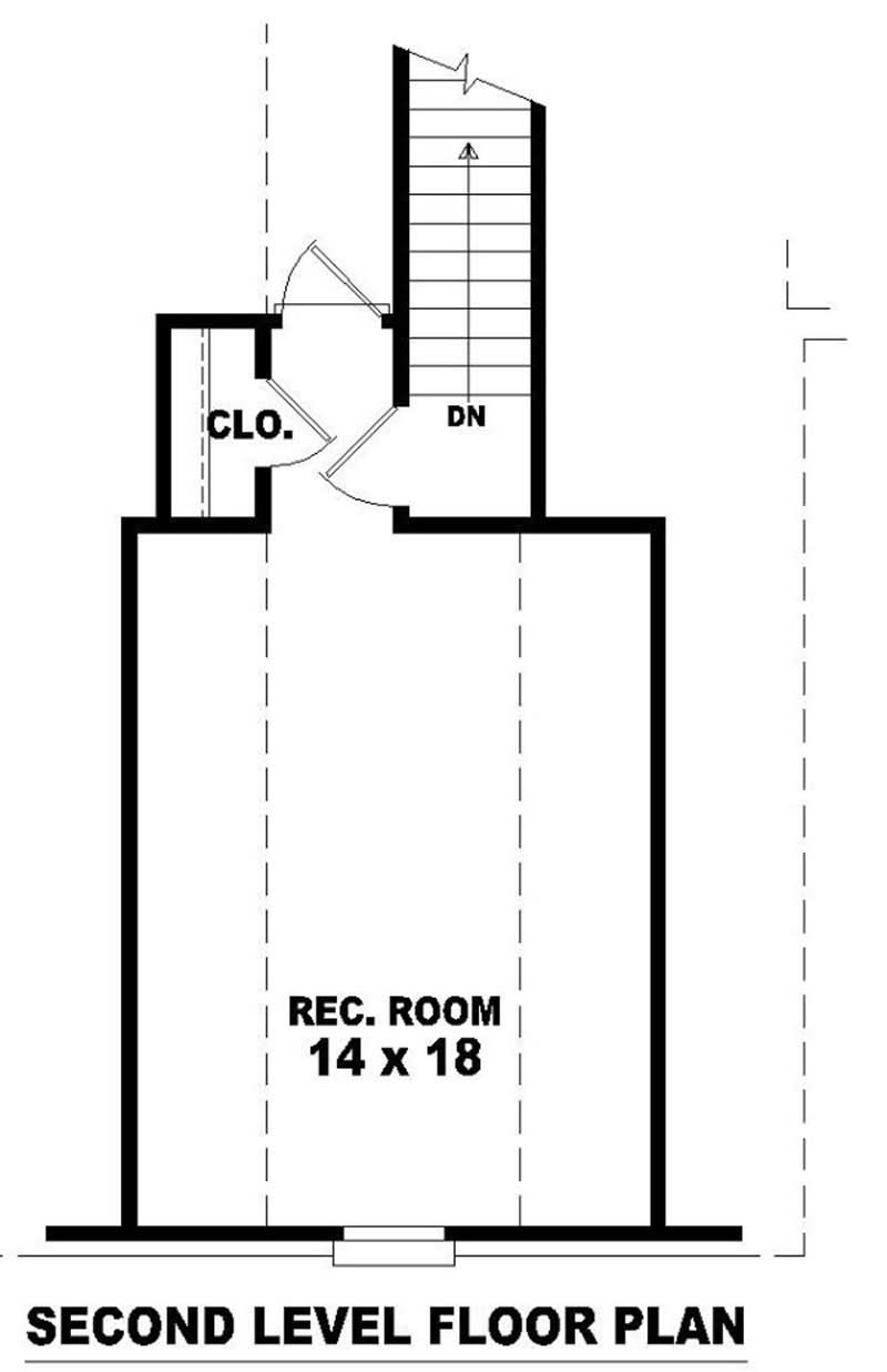 Floor Plan Second Story of Ranch Plan #170-3188