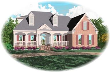 4-Bedroom, 3519 Sq Ft Country House Plan - 170-3196 - Front Exterior