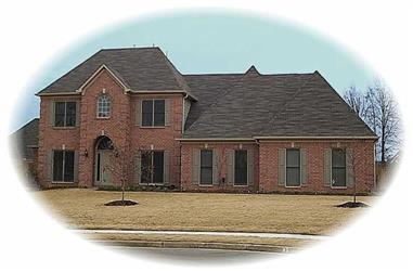 4-Bedroom, 3452 Sq Ft French House Plan - 170-3218 - Front Exterior