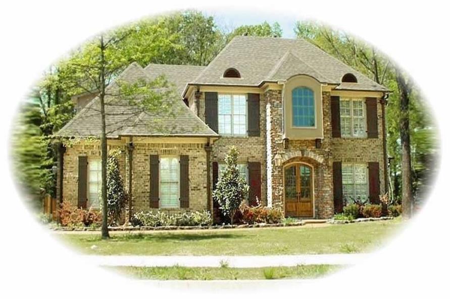 4-Bedroom, 3695 Sq Ft French Home Plan - 170-3219 - Main Exterior