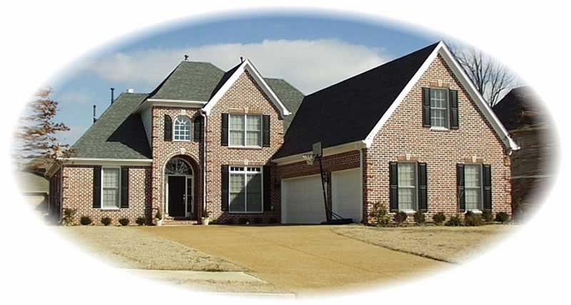 Front view of French home (ThePlanCollection: House Plan #170-3262)