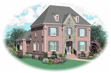 3-Bedroom, 3335 Sq Ft French House Plan - 170-3272 - Front Exterior