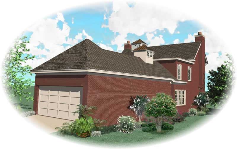 Side View of this 3-Bedroom, 3249 Sq Ft Plan - 170-3293