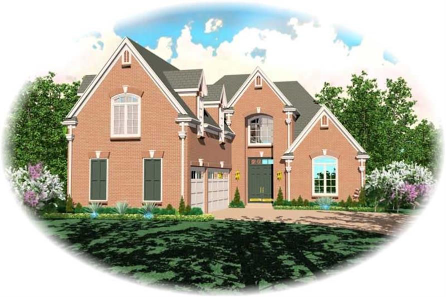 3-Bedroom, 3587 Sq Ft French House Plan - 170-3313 - Front Exterior