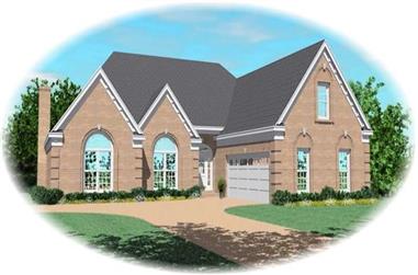 3-Bedroom, 2136 Sq Ft French House Plan - 170-3332 - Front Exterior