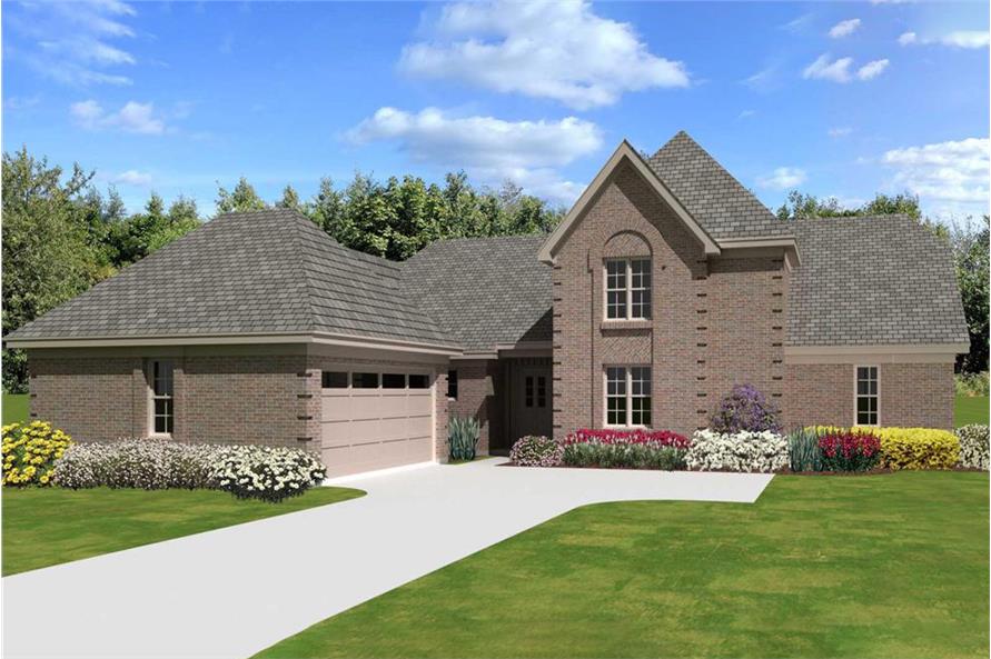 4-Bedroom, 2186 Sq Ft French House Plan - 170-3338 - Front Exterior