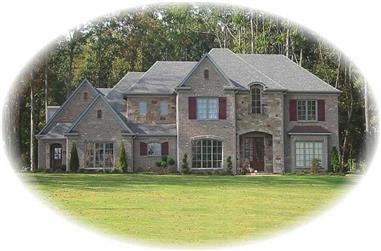 4-Bedroom, 4005 Sq Ft French Home Plan - 170-3340 - Main Exterior
