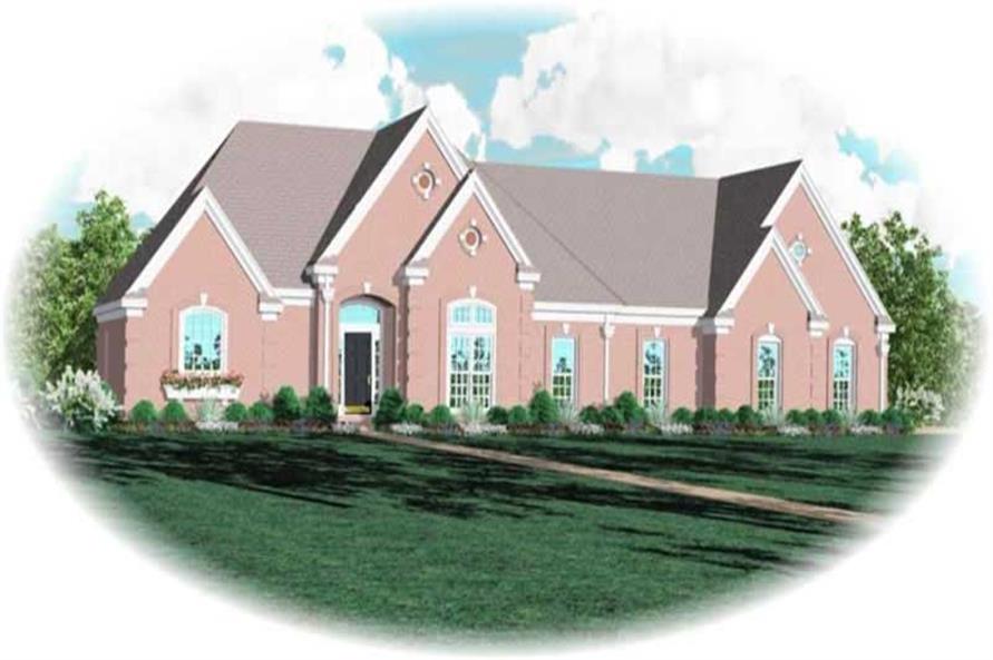 3-Bedroom, 2345 Sq Ft French House Plan - 170-3341 - Front Exterior