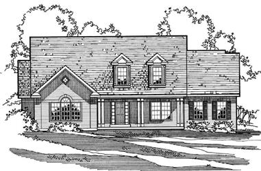 3-Bedroom, 2563 Sq Ft Colonial House Plan - 172-1018 - Front Exterior