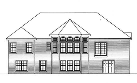 Home Plan Rear Elevation of this 4-Bedroom,2066 Sq Ft Plan -172-1019