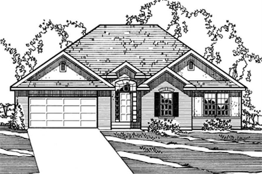 3-Bedroom, 1691 Sq Ft Contemporary House Plan - 172-1031 - Front Exterior
