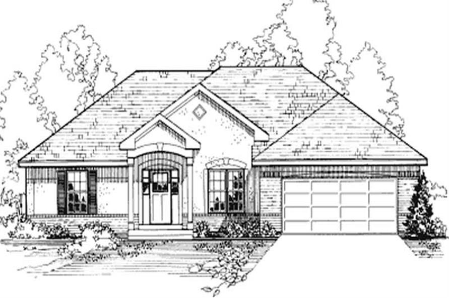 4-Bedroom, 1555 Sq Ft Contemporary House Plan - 172-1034 - Front Exterior