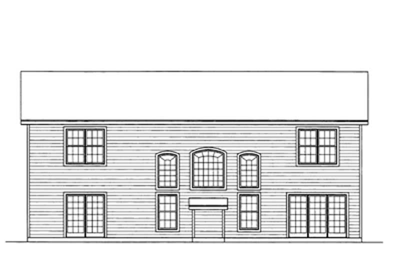 Home Plan Rear Elevation of this 3-Bedroom,2532 Sq Ft Plan -172-1037