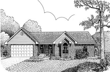 4-Bedroom, 1599 Sq Ft Contemporary Home Plan - 173-1024 - Main Exterior