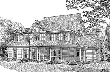 4-Bedroom, 2795 Sq Ft Country Home Plan - 173-1037 - Main Exterior