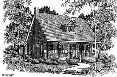 3-Bedroom, 2360 Sq Ft Cape Cod House Plan - 174-1012 - Front Exterior