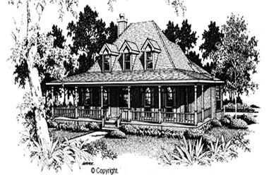 4-Bedroom, 2817 Sq Ft Country Home Plan - 174-1030 - Main Exterior