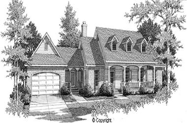 3-Bedroom, 1594 Sq Ft Cape Cod House Plan - 174-1034 - Front Exterior