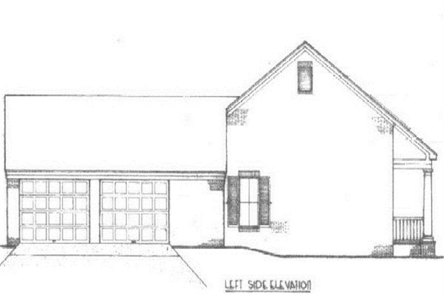 Home Plan Left Elevation of this 3-Bedroom,1878 Sq Ft Plan -174-1062