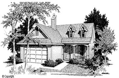 3-Bedroom, 1372 Sq Ft Cape Cod House Plan - 174-1064 - Front Exterior