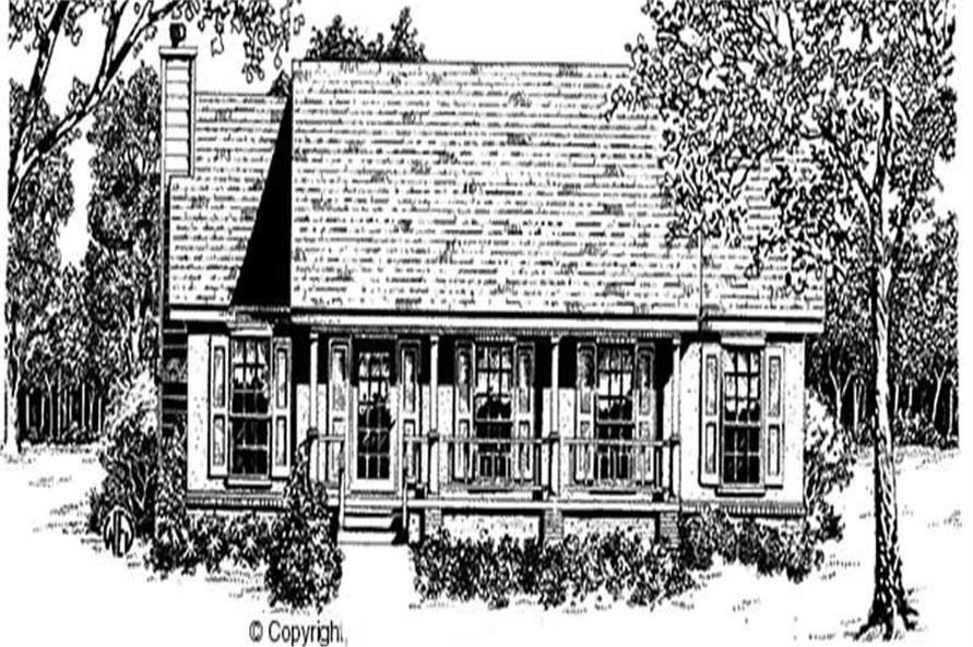 3-Bedroom, 1247 Sq Ft Country House Plan - 174-1065 - Front Exterior