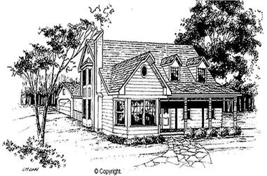 3-Bedroom, 2170 Sq Ft Cape Cod House Plan - 174-1076 - Front Exterior