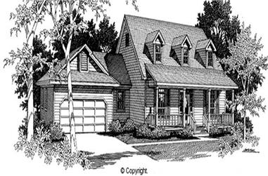 3-Bedroom, 2276 Sq Ft Cape Cod House Plan - 174-1077 - Front Exterior