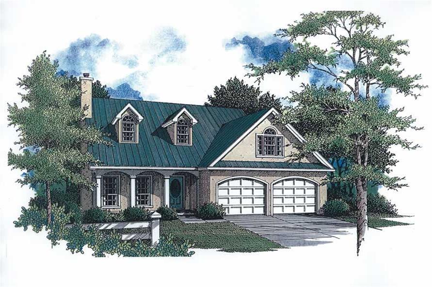 3-Bedroom, 1815 Sq Ft Cape Cod House Plan - 174-1085 - Front Exterior