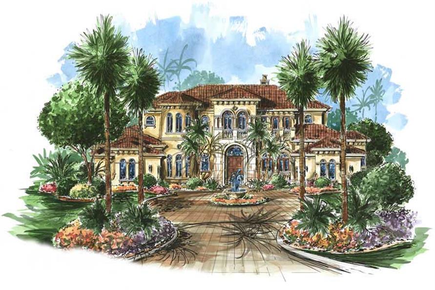 Luxury Houseplans color rendering.